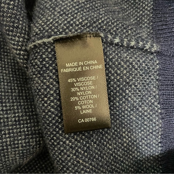 Grafton navy blue crew neck patterned sweater large L baggy gorecore Grampacore - Picture 5 of 5